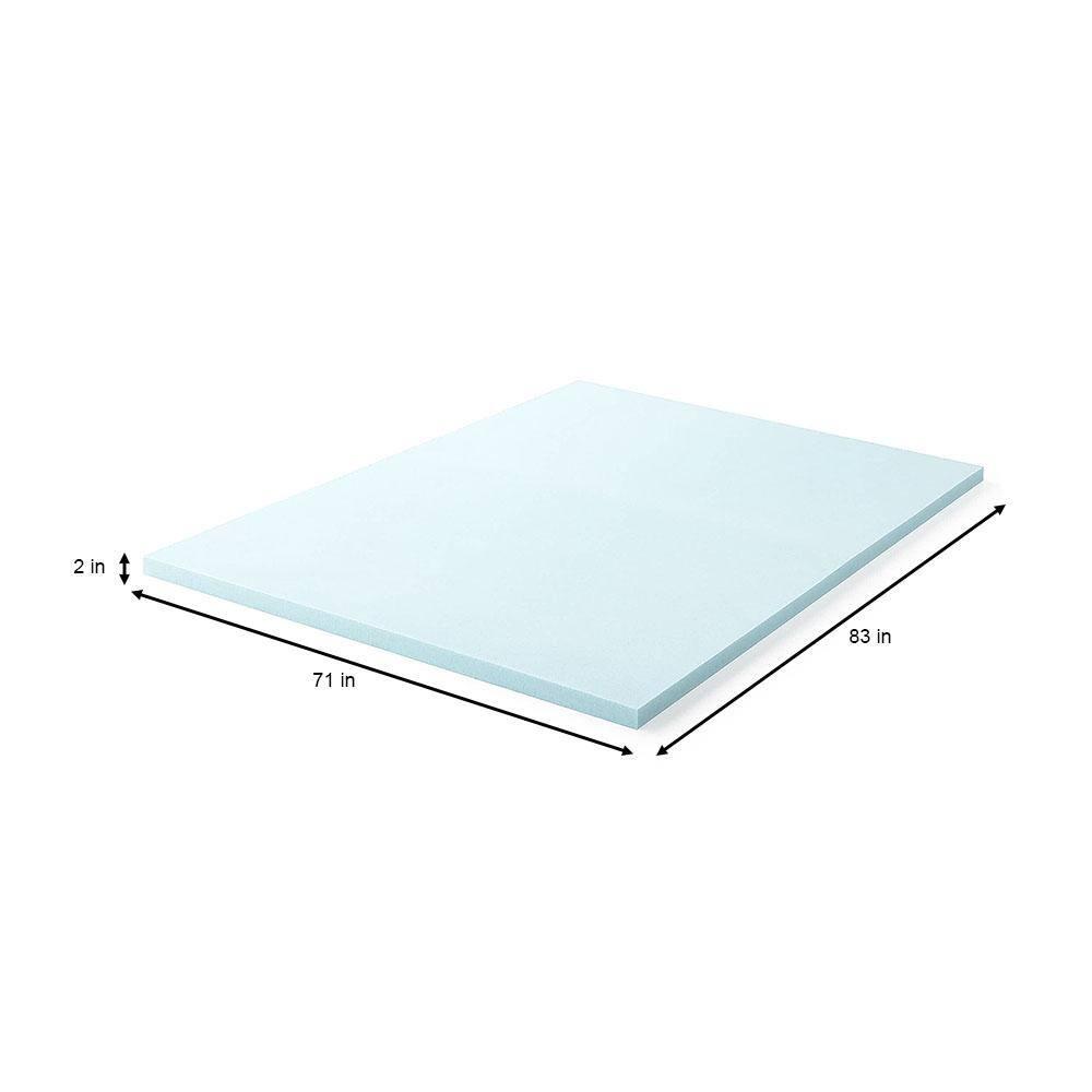 LUCID 2, 3, 4 Inch Cooling Gel Memory Foam Mattress Topper -Twin Full Queen King