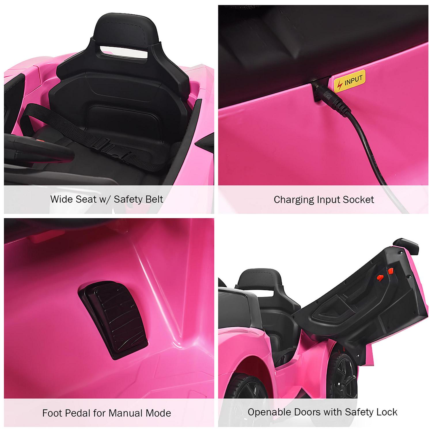 Kids Ride On Car 2.4G RC Electric Vehicle W/ Lights MP3 Openable Doors 12V - Picture 21 of 42