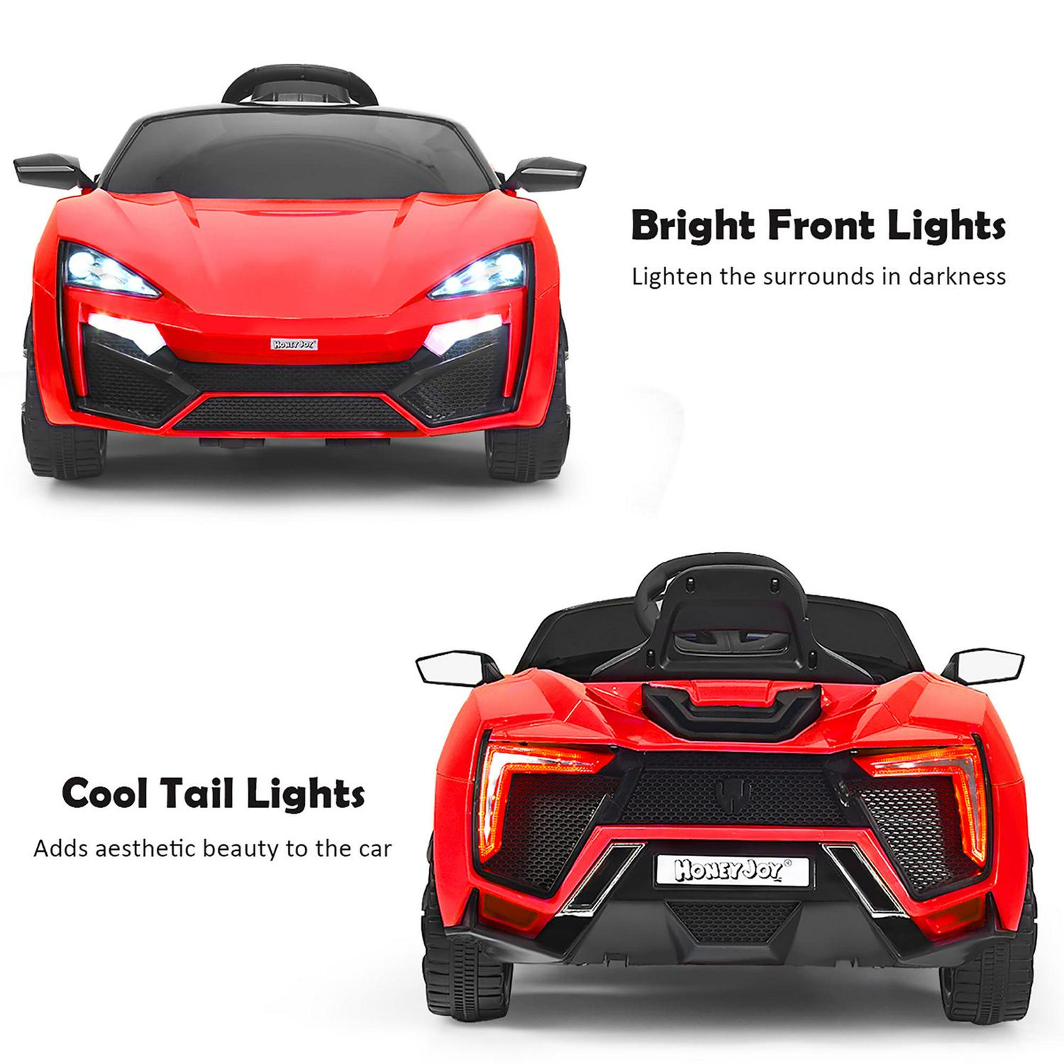Kids Ride On Car 2.4G RC Electric Vehicle W/ Lights MP3 Openable Doors 12V - Picture 29 of 42