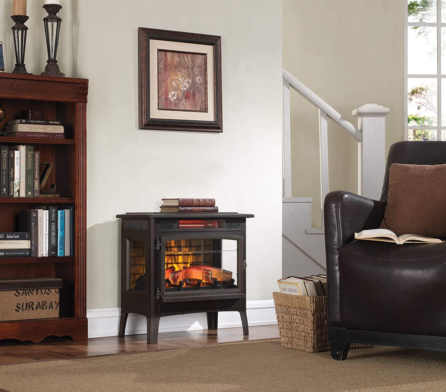 Duraflame+DFI501001+Infrared+Fireplace+Stove+with+3D+Flame+Effect+