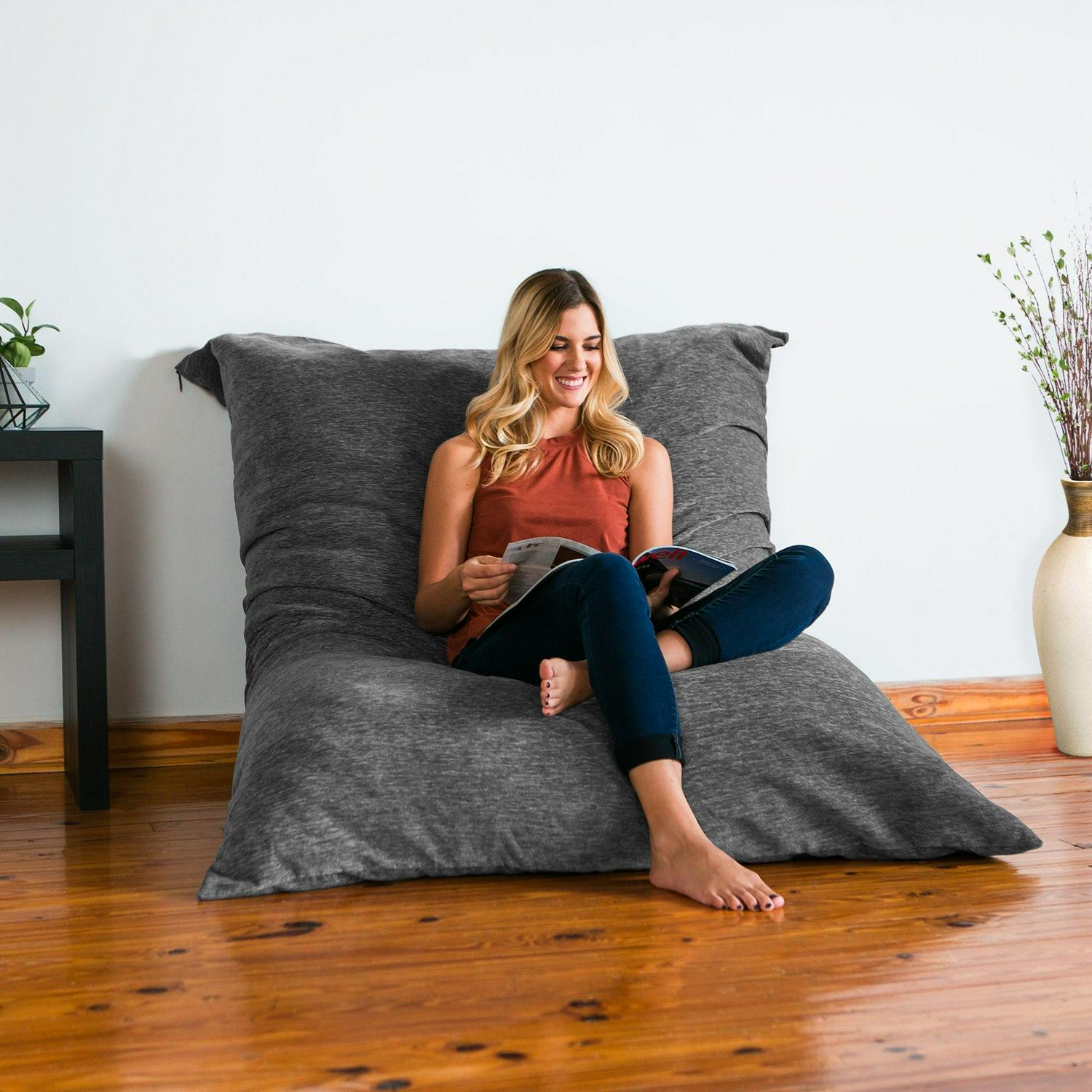 NEW Floor Chenille Pillow Huge Bean Bag Lounger Comfortable Soft Durable Seat