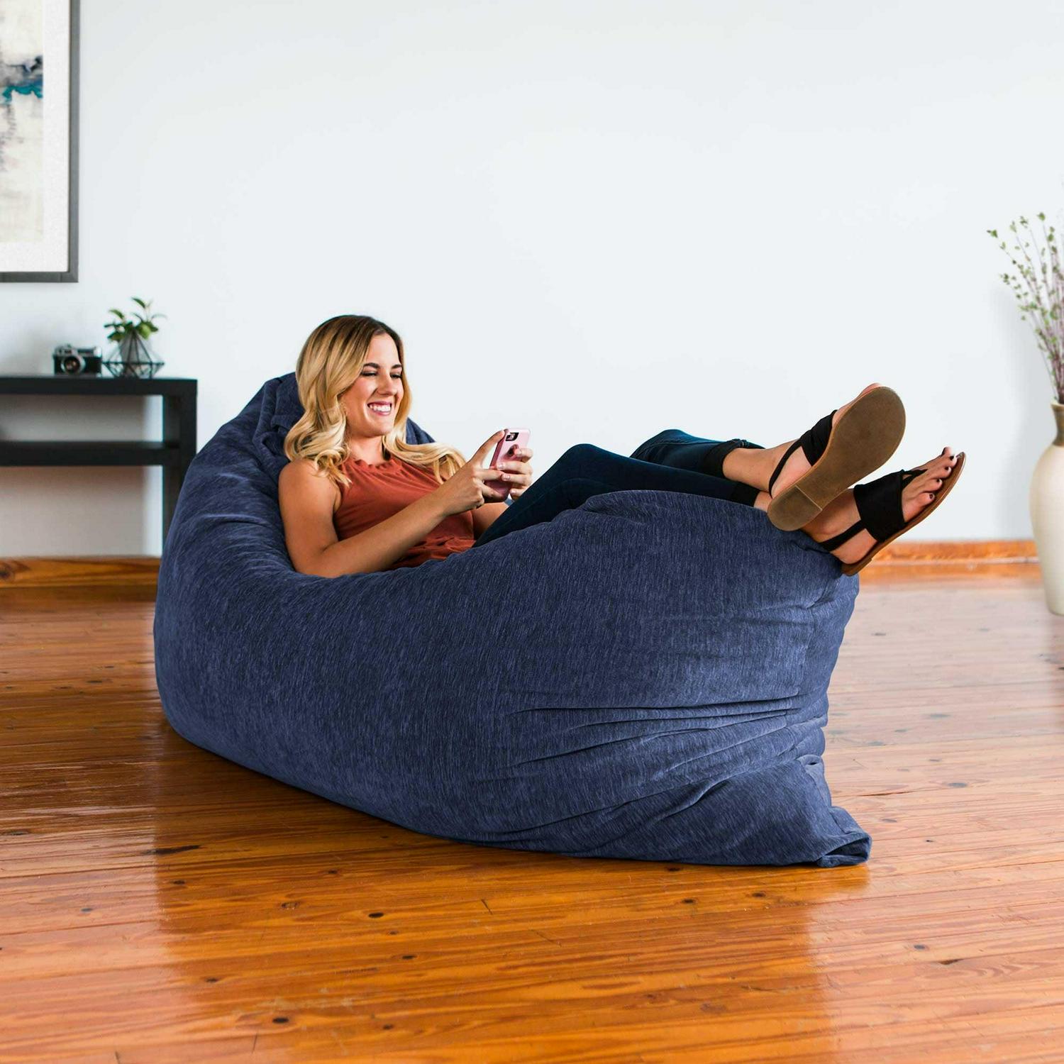 NEW Floor Chenille Pillow Huge Bean Bag Lounger Comfortable Soft Durable Seat