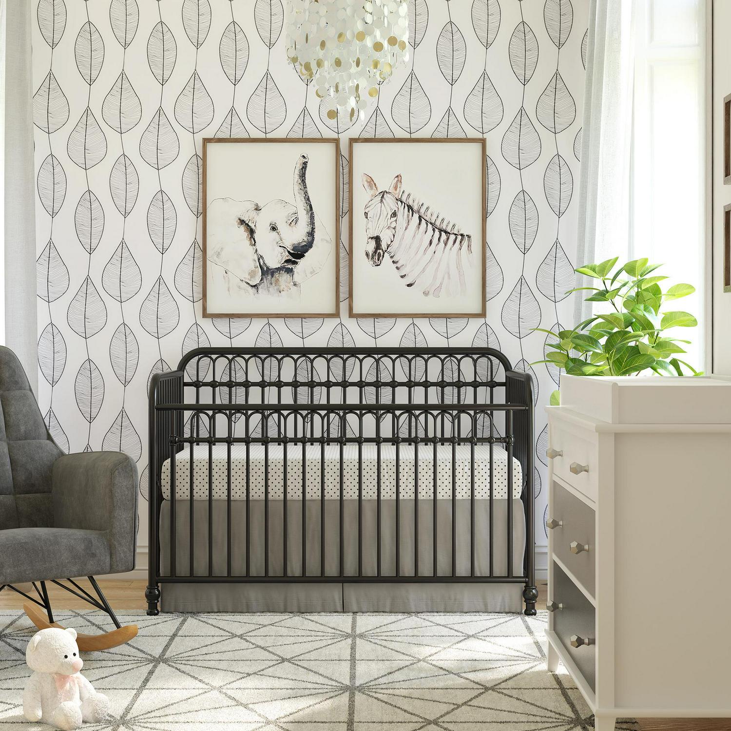 Black wrought hotsell iron crib