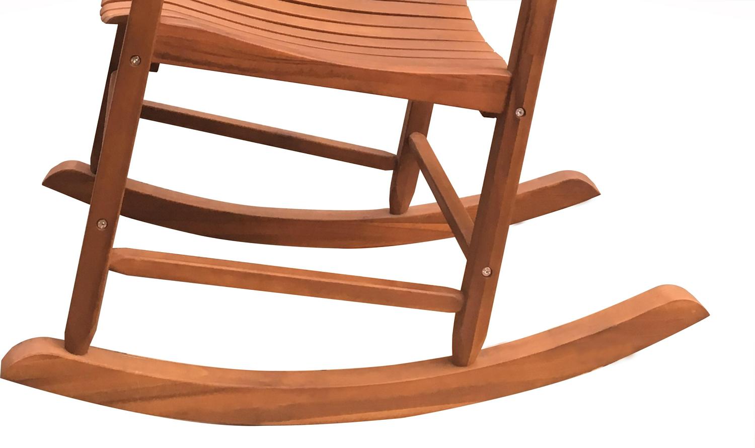 Outdoor Wood Porch Rocking Chair Weather Resistant Support Up To 250 lbs Populaire aanbiedingen