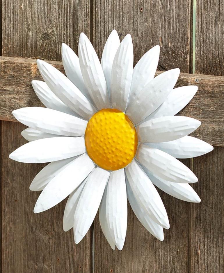 Yellow Metal Hanging Daisy Decor