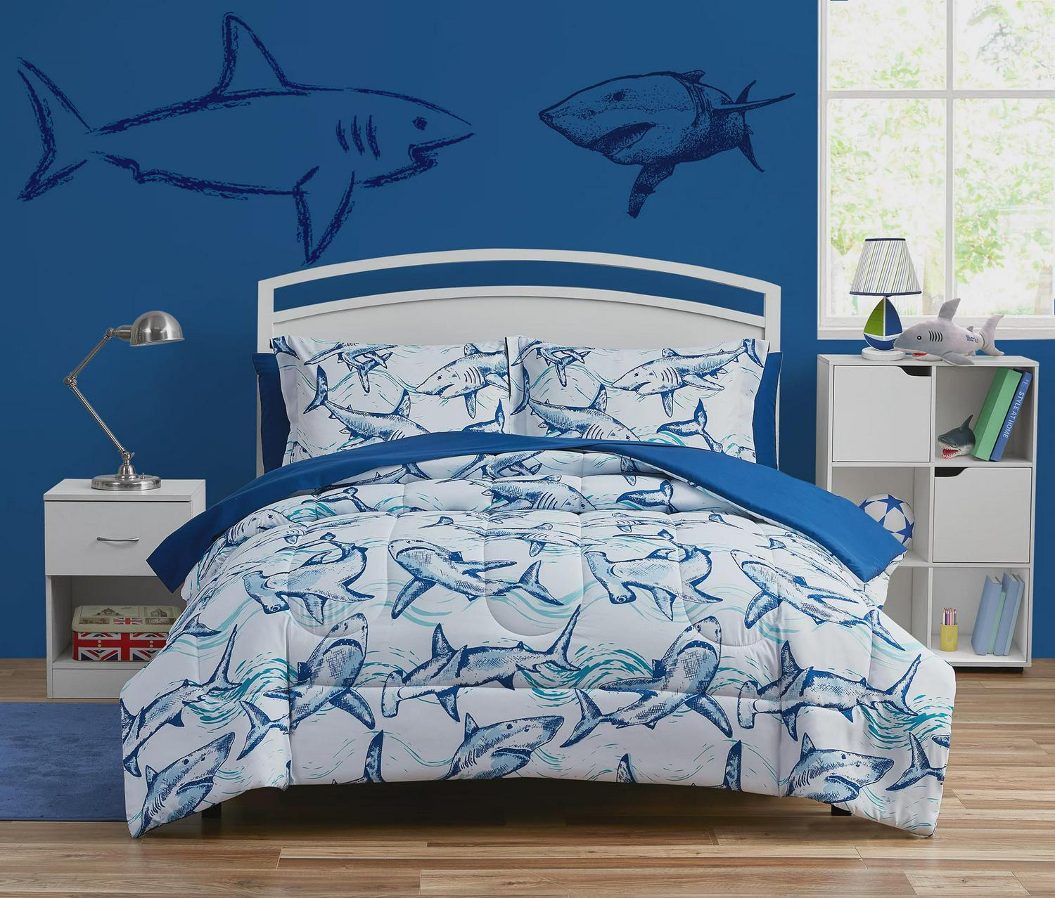 Shark comforter shop set full