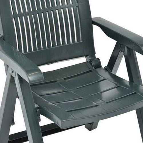 2 Reclining Chairs Garden Plastic Folding Chair Set Adjustable Outdoor Indoor - Picture 30 of 40