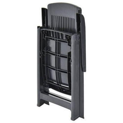 2 Reclining Chairs Garden Plastic Folding Chair Set Adjustable Outdoor Indoor - Picture 20 of 40