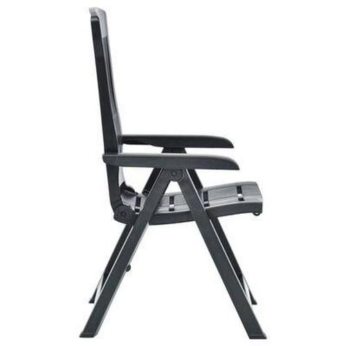 2 Reclining Chairs Garden Plastic Folding Chair Set Adjustable Outdoor Indoor - Picture 19 of 40