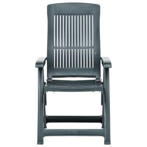 2 Reclining Chairs Garden Plastic Folding Chair Set Adjustable Outdoor Indoor - Picture 25 of 40