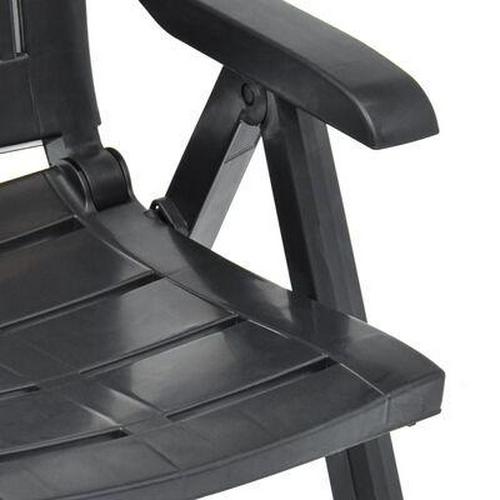 2 Reclining Chairs Garden Plastic Folding Chair Set Adjustable Outdoor Indoor - Picture 21 of 40