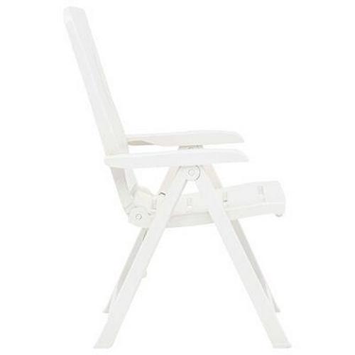 2 Reclining Chairs Garden Plastic Folding Chair Set Adjustable Outdoor Indoor - Picture 35 of 40