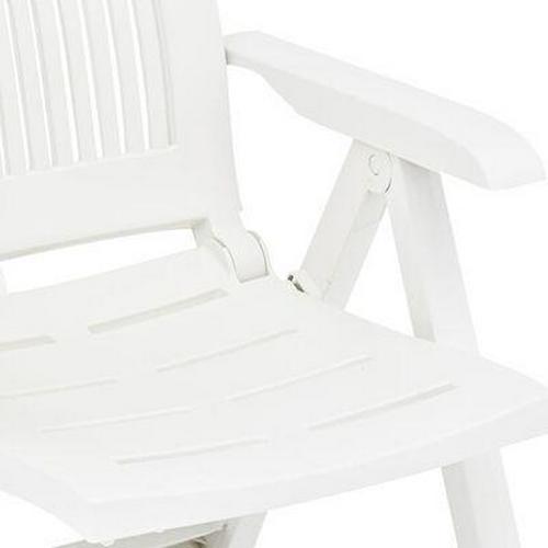 2 Reclining Chairs Garden Plastic Folding Chair Set Adjustable Outdoor Indoor - Picture 39 of 40