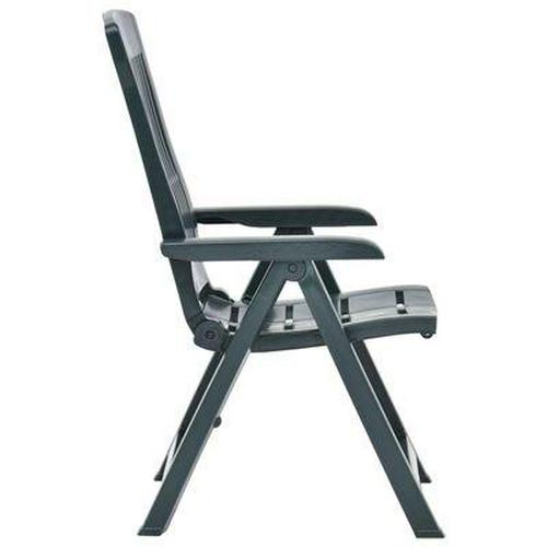 2 Reclining Chairs Garden Plastic Folding Chair Set Adjustable Outdoor Indoor - Picture 26 of 40