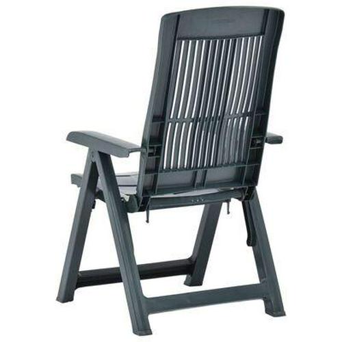 2 Reclining Chairs Garden Plastic Folding Chair Set Adjustable Outdoor Indoor - Picture 28 of 40