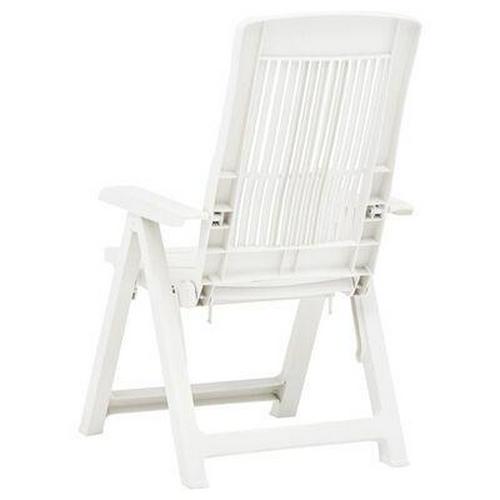 2 Reclining Chairs Garden Plastic Folding Chair Set Adjustable Outdoor Indoor - Picture 37 of 40