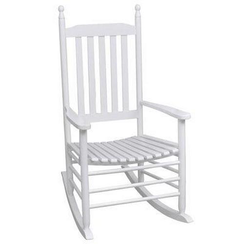 Rocking Chair Wooden Armrest with Curved Seat Wood Indoor Outdoor Vintage Seater
