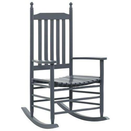 Rocking Chair Wooden Armrest with Curved Seat Wood Indoor Outdoor Vintage Seater