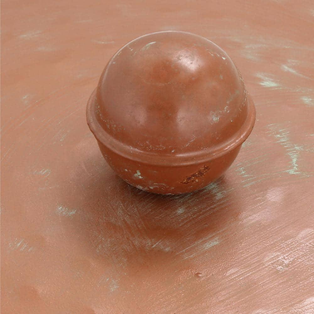 Decorative Garden Hose Holder Pot Storage w/Lid, Copper Patina
