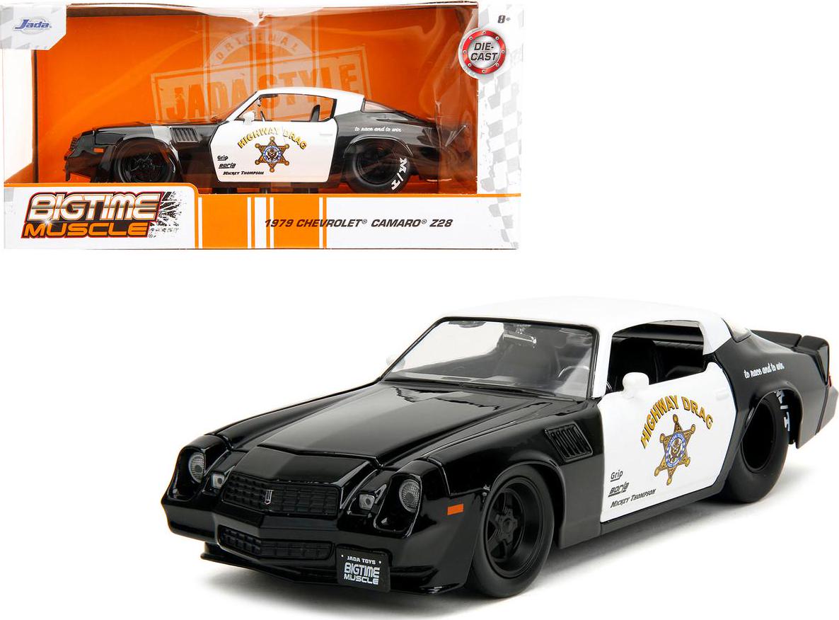 1979 Chevrolet Camaro Z28 Police Black and White Highway
