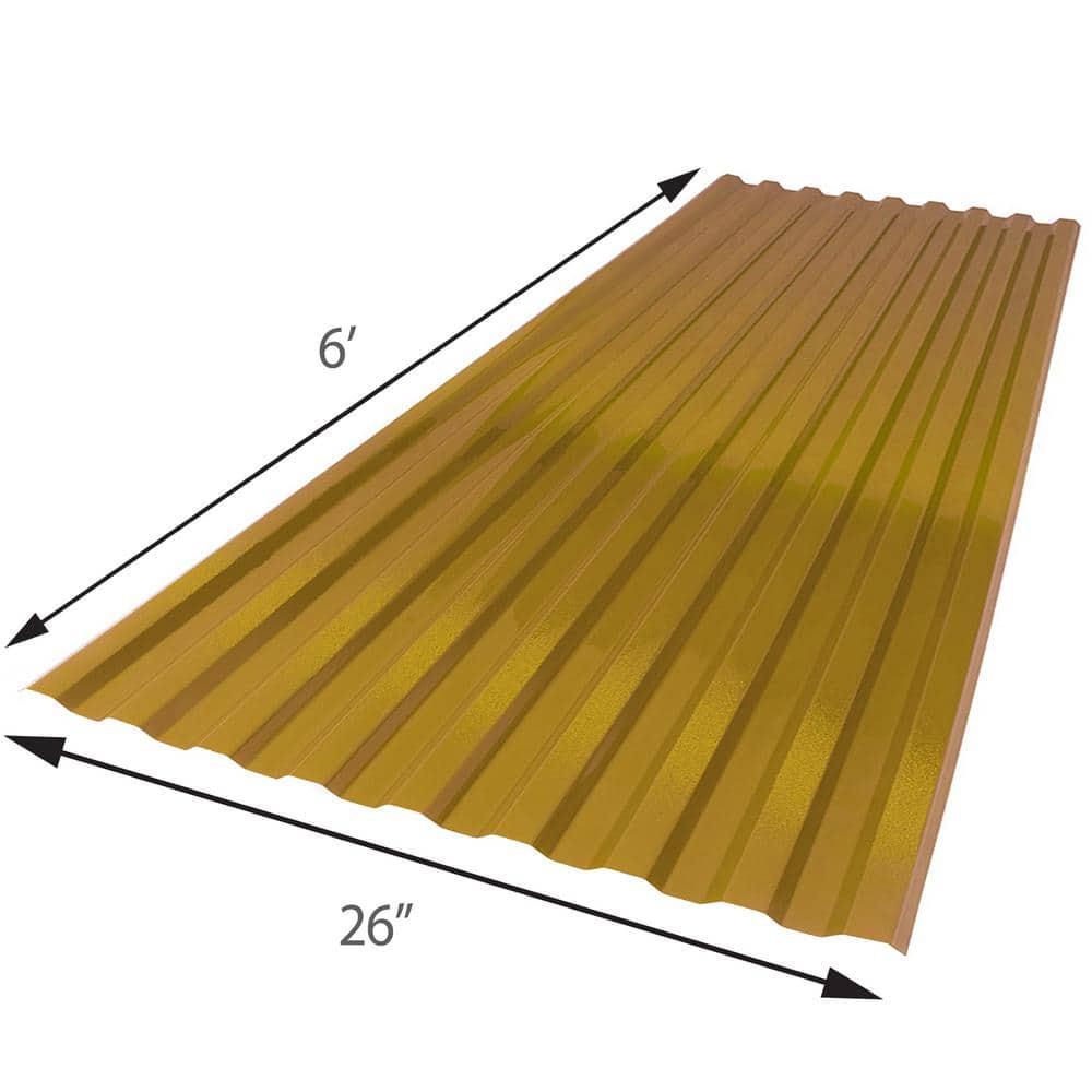 26 In X 6 Ft Brick Polycarbonate Roof Panel Corrugated Strength Fiberglass NEW - Picture 36 of 148
