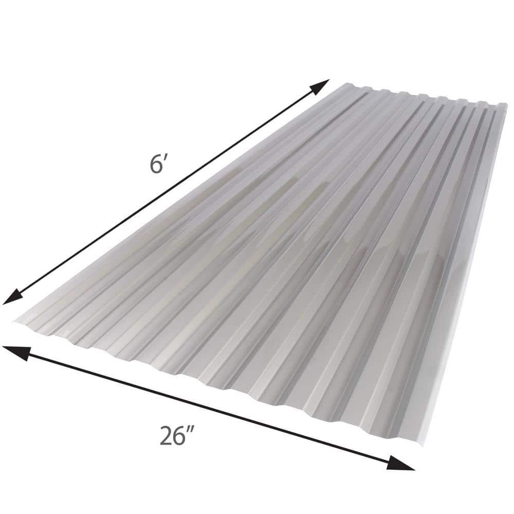 26 In X 6 Ft Brick Polycarbonate Roof Panel Corrugated Strength Fiberglass NEW - Picture 111 of 148