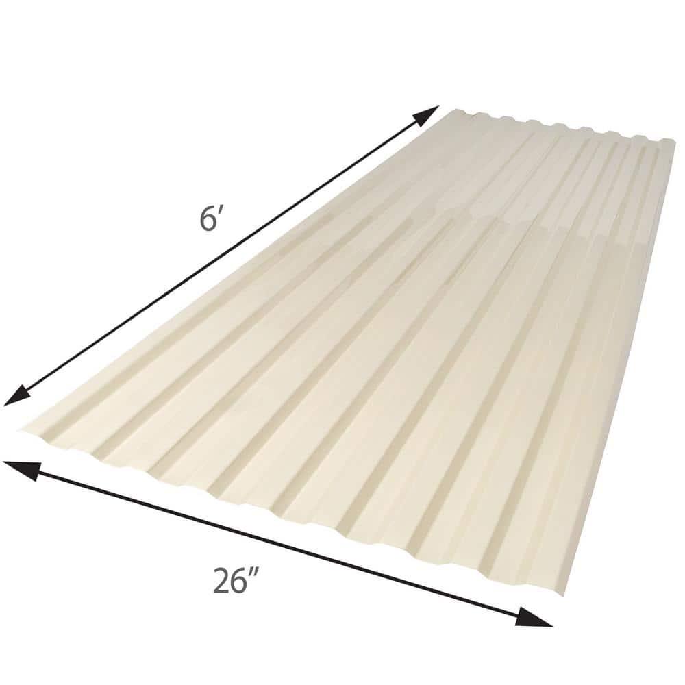 26 In X 6 Ft Brick Polycarbonate Roof Panel Corrugated Strength Fiberglass NEW - Picture 27 of 148