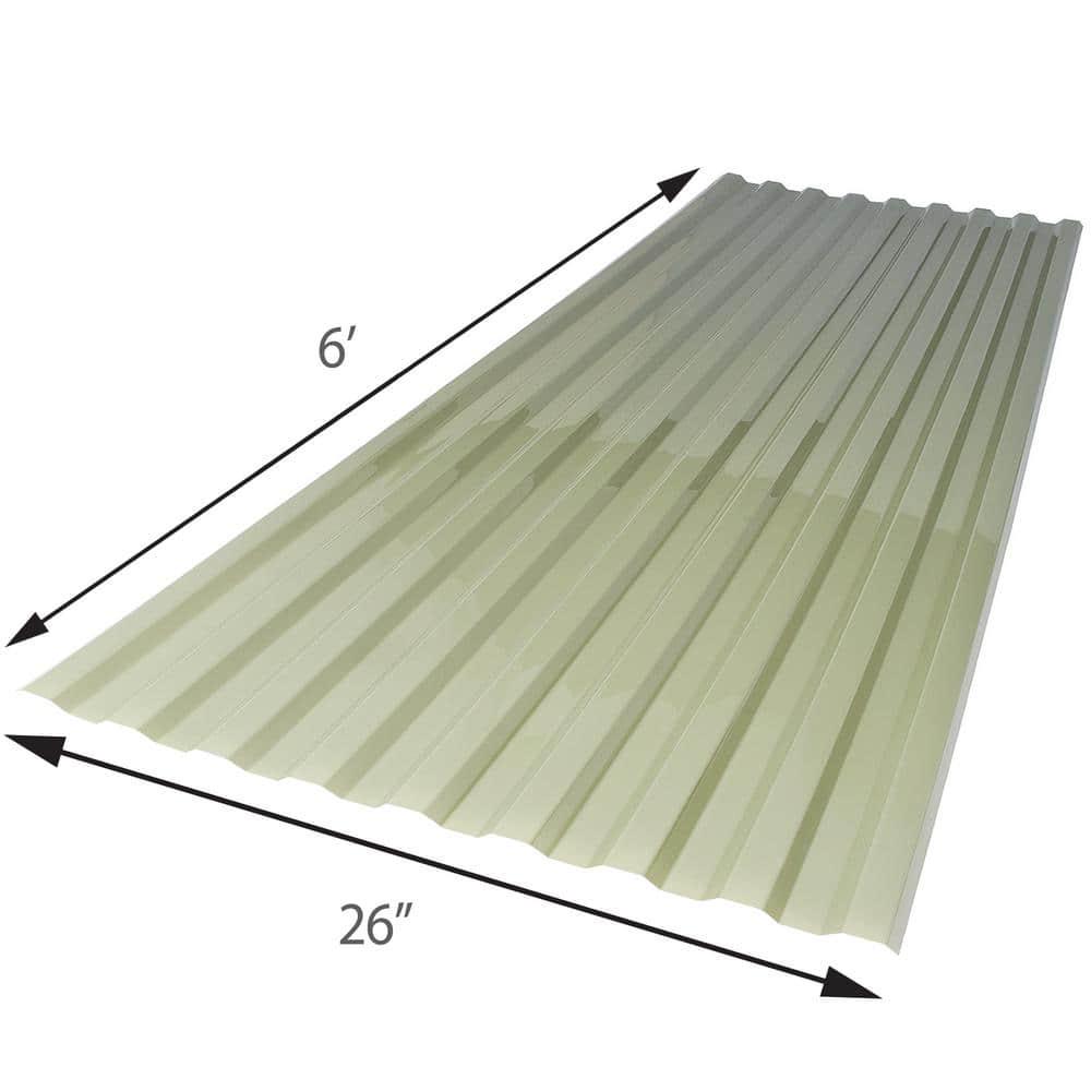 26 In X 6 Ft Brick Polycarbonate Roof Panel Corrugated Strength Fiberglass NEW - Picture 119 of 148