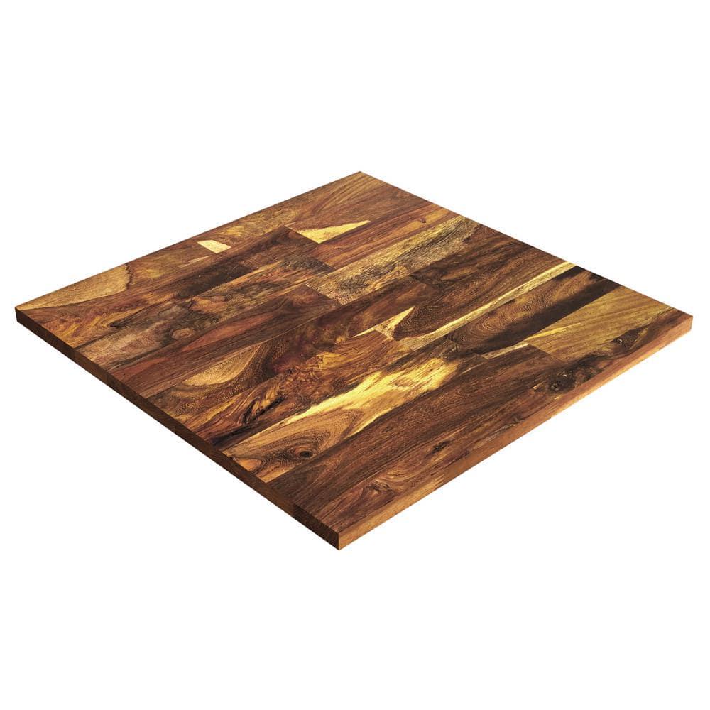 Interbuild 2.3 ft. L x 28 in. D, Senna Butcher Block Table Top Countertop in Clear with Square Edge