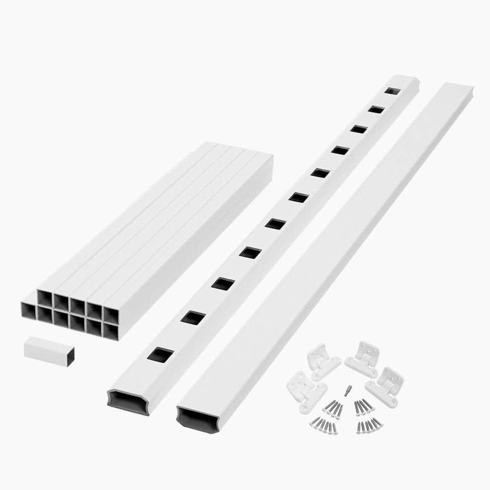 Fiberon 36 in. x 3.5 in. ArmorGuard Regency White Composite Stair Railing Kit