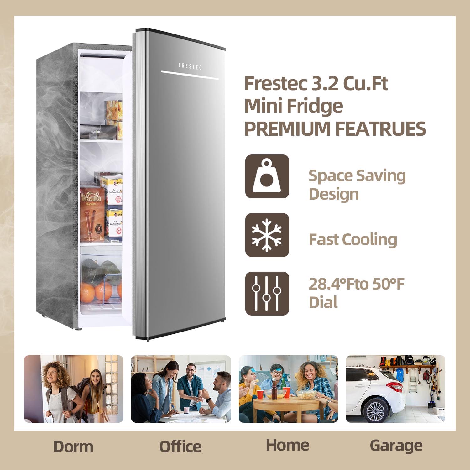 Double door Freestanding Mini Fridge Compact refrigerator Independent freezing