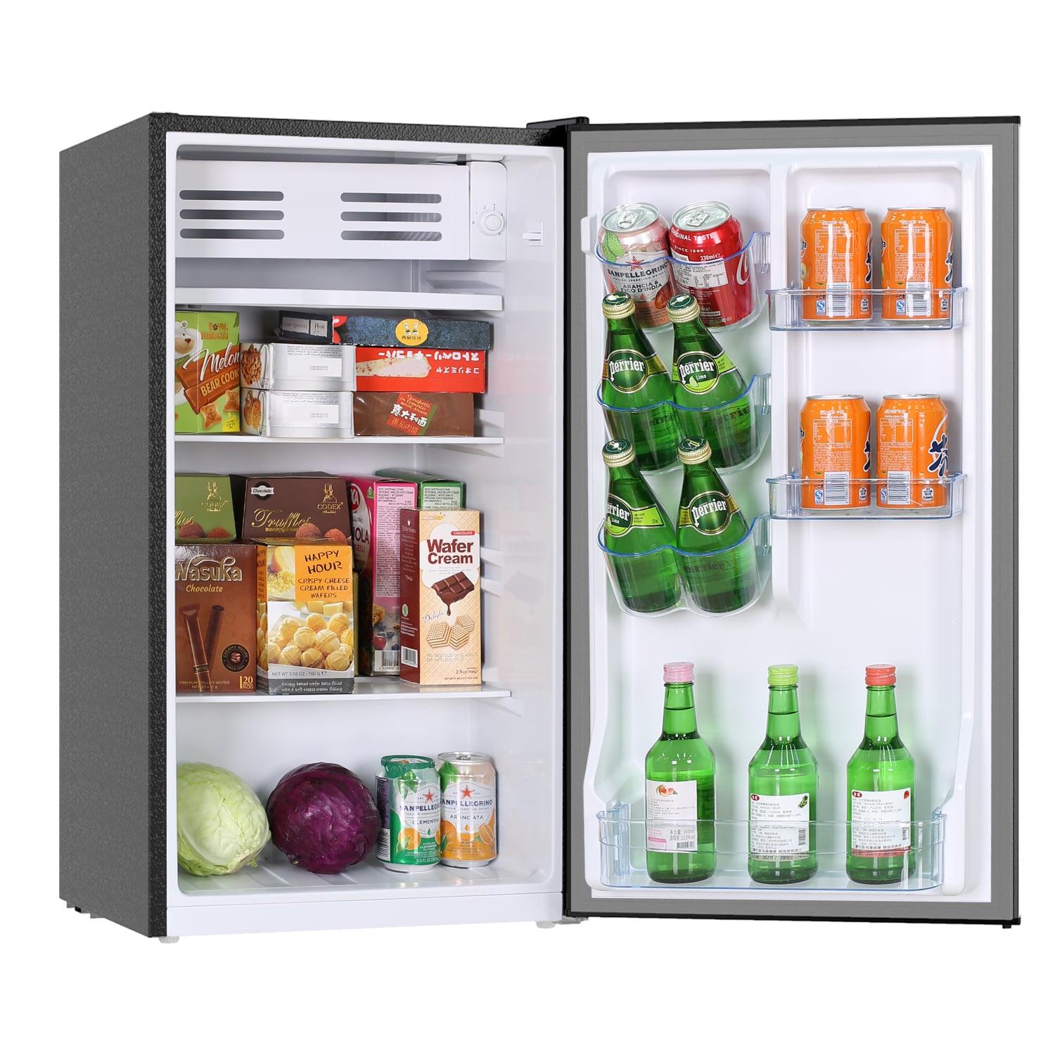 Double door Freestanding Mini Fridge Compact refrigerator Independent freezing