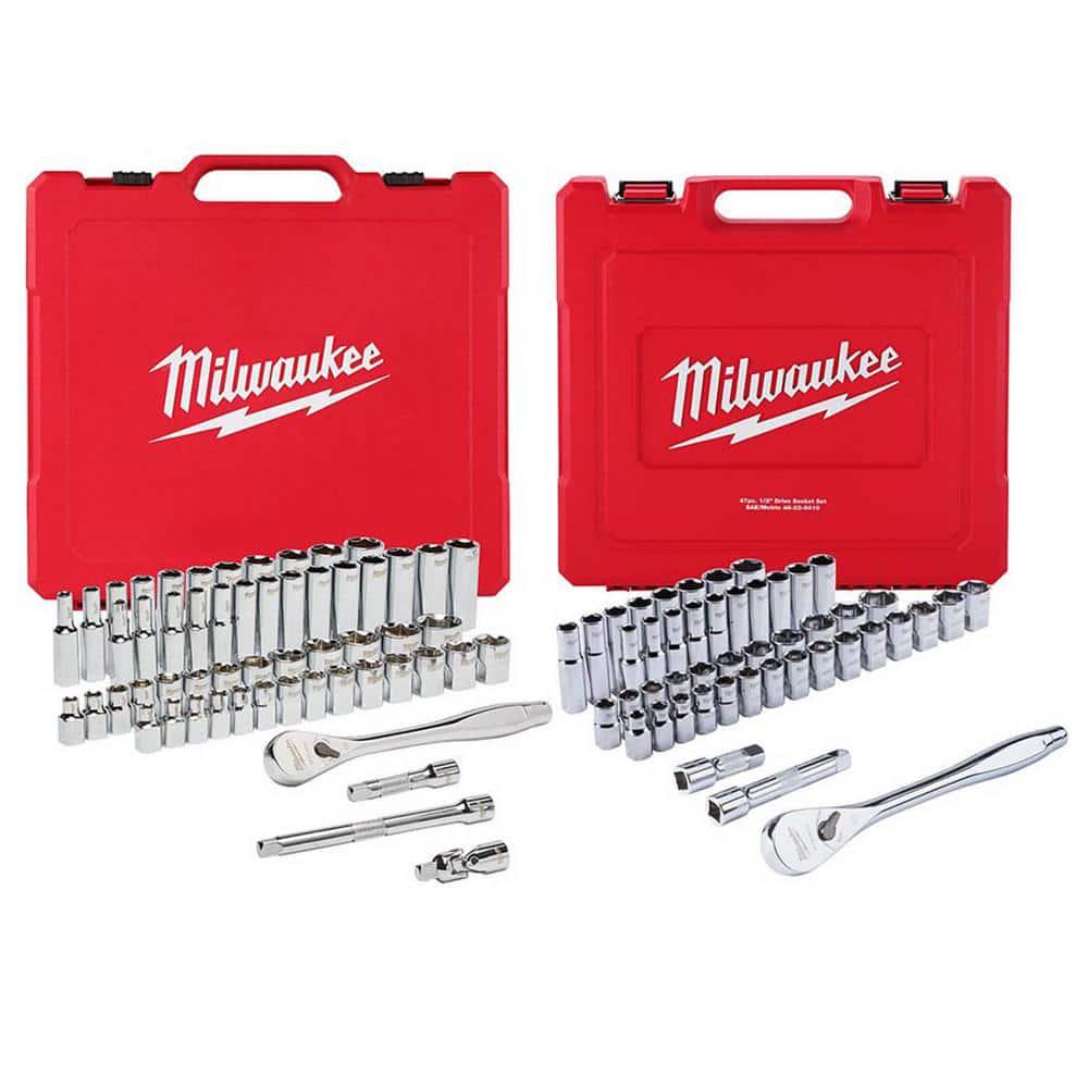 3/8 in. and 1/2 in. Drive SAE/Metric Ratchet and Socket Mechanics Tool Set (103-Piece) 3/8 in. and 1/2 in. Drive SAE/Metric Ratchet and Socket Mechanics Tool Set (103-Piece)
