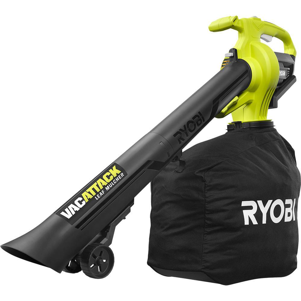 Ryobi Leaf Vacuum/Mulcher 40V+Cordless+ Adjustable Speed/Wheels (Tool-Only)