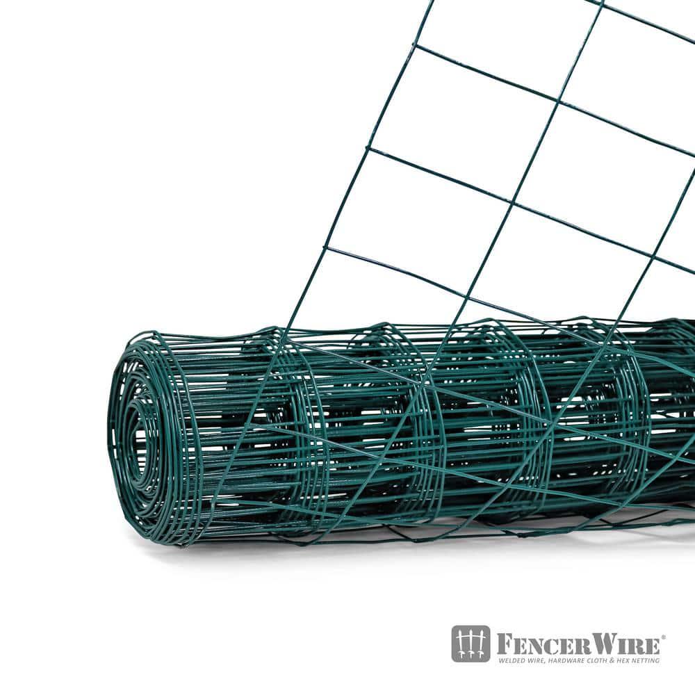 ANGELES HOME 2 ft. x 50 ft. 16-Gauge Black Vinyl Coated Welded Wire Mesh