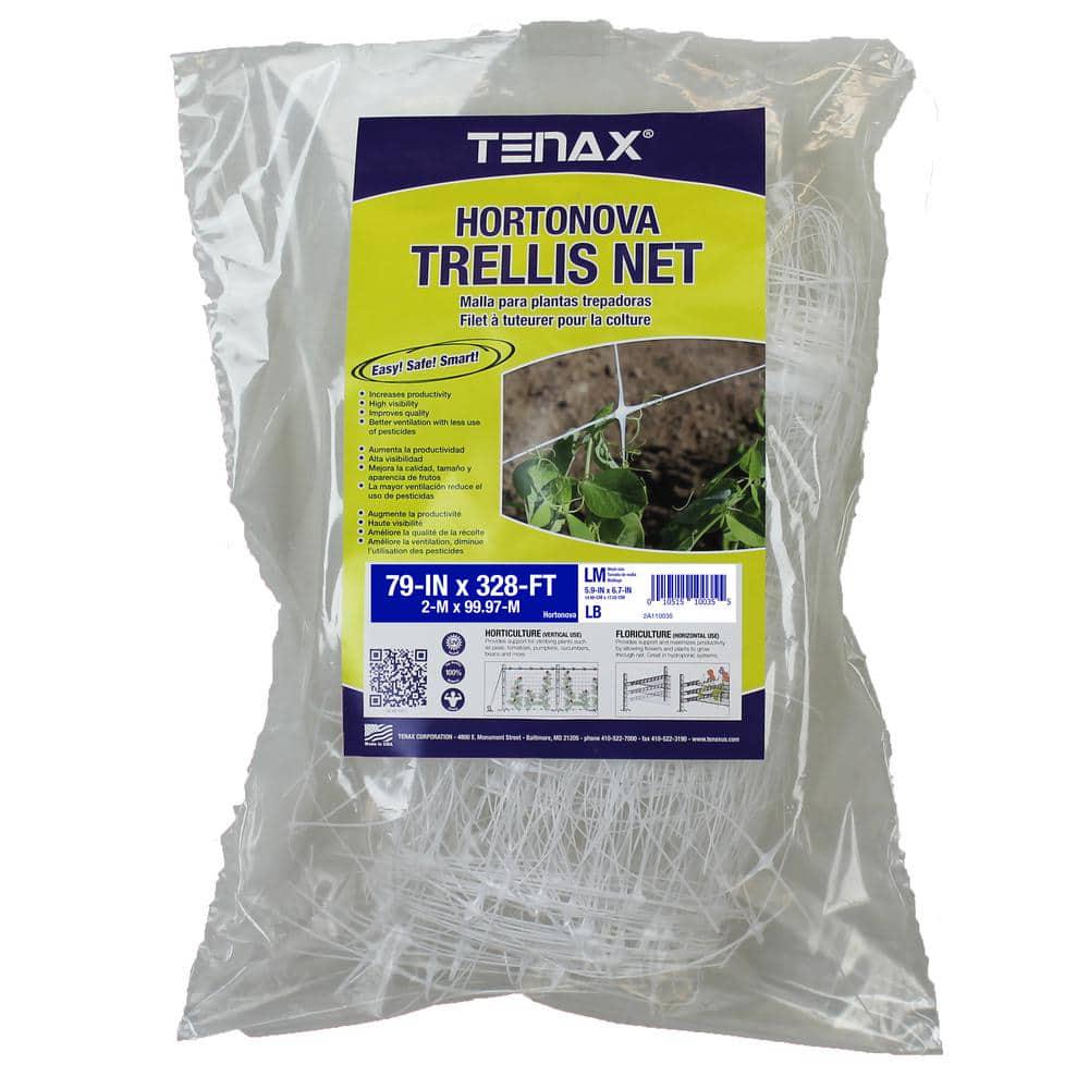 Tenax Hortonova Trellis Net 3.5-ft x 328-ft White Plastic Safety Netting for Multi-purpose Use