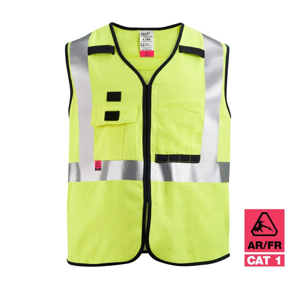 Milwaukee 4X-Large/5X-Large Yellow Class 2-High Visibility Safety Vest with 10-Pockets (12-Pack)