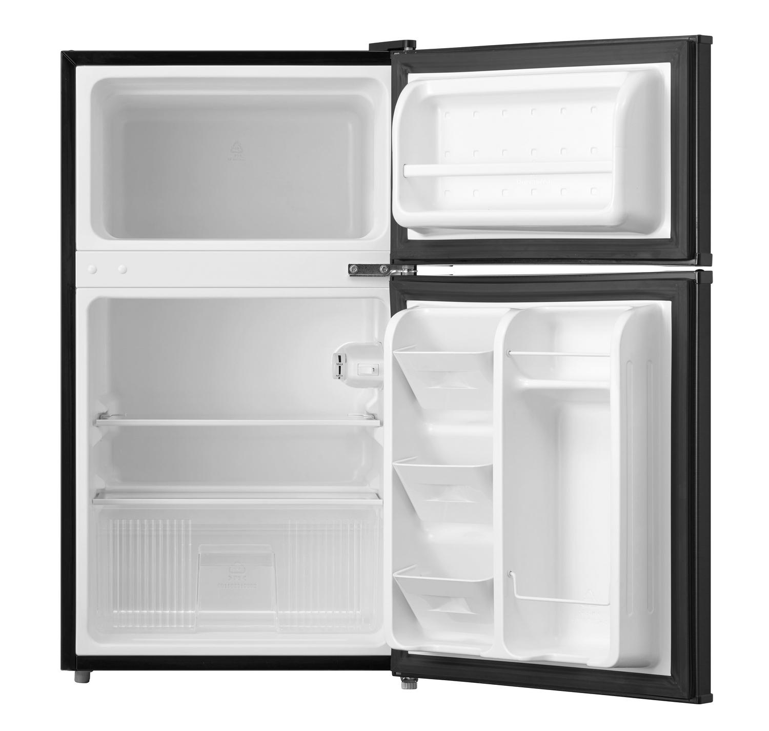 Stainless Steel Refrigerator Small Freezer Cooler Fridge Compact 3.2 cu ft. Unit