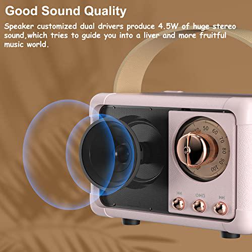 Altoparlante Bluetooth retrò altoparlante wireless portatile suono stereo cristallino - Foto 29 di 55