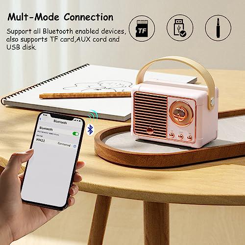 Altoparlante Bluetooth retrò altoparlante wireless portatile suono stereo cristallino - Foto 28 di 55