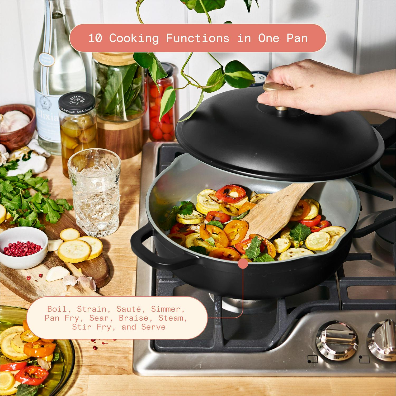 All-in-One 4 QT Hero Pan with Steam Insert 3 Pc Set CANNOT BE SHIP TO CALIFORNIA