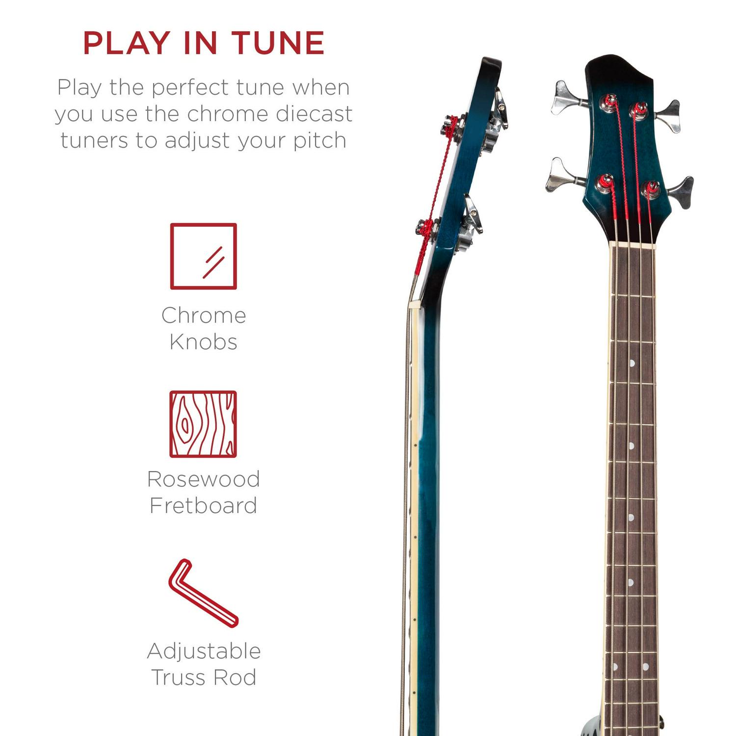 Best Choice Products SKY426 Electric Acoustic Bass Guitar