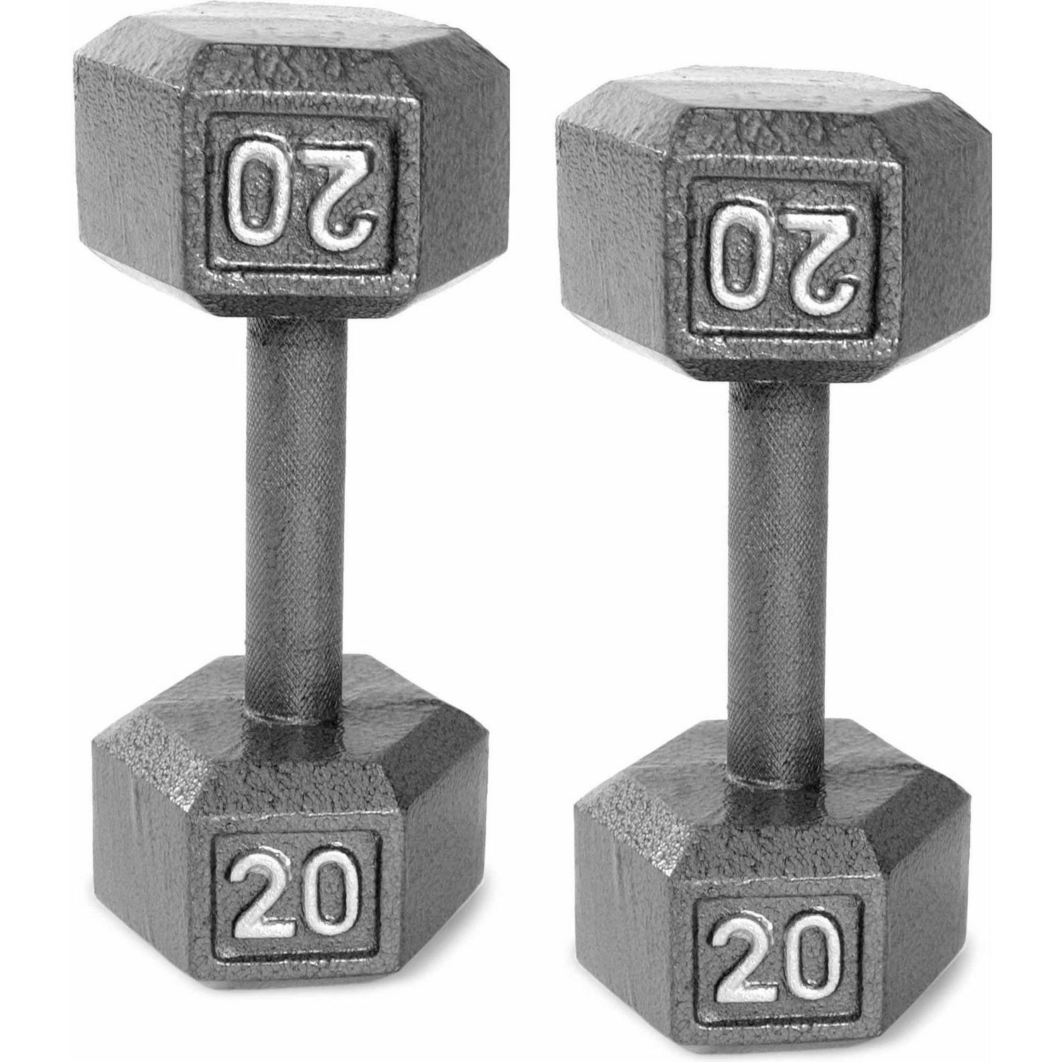 Barbell Cast Iron Dumbbell Weights, 15 / 20 / 25 Lb. Pair - Picture 17 of 65