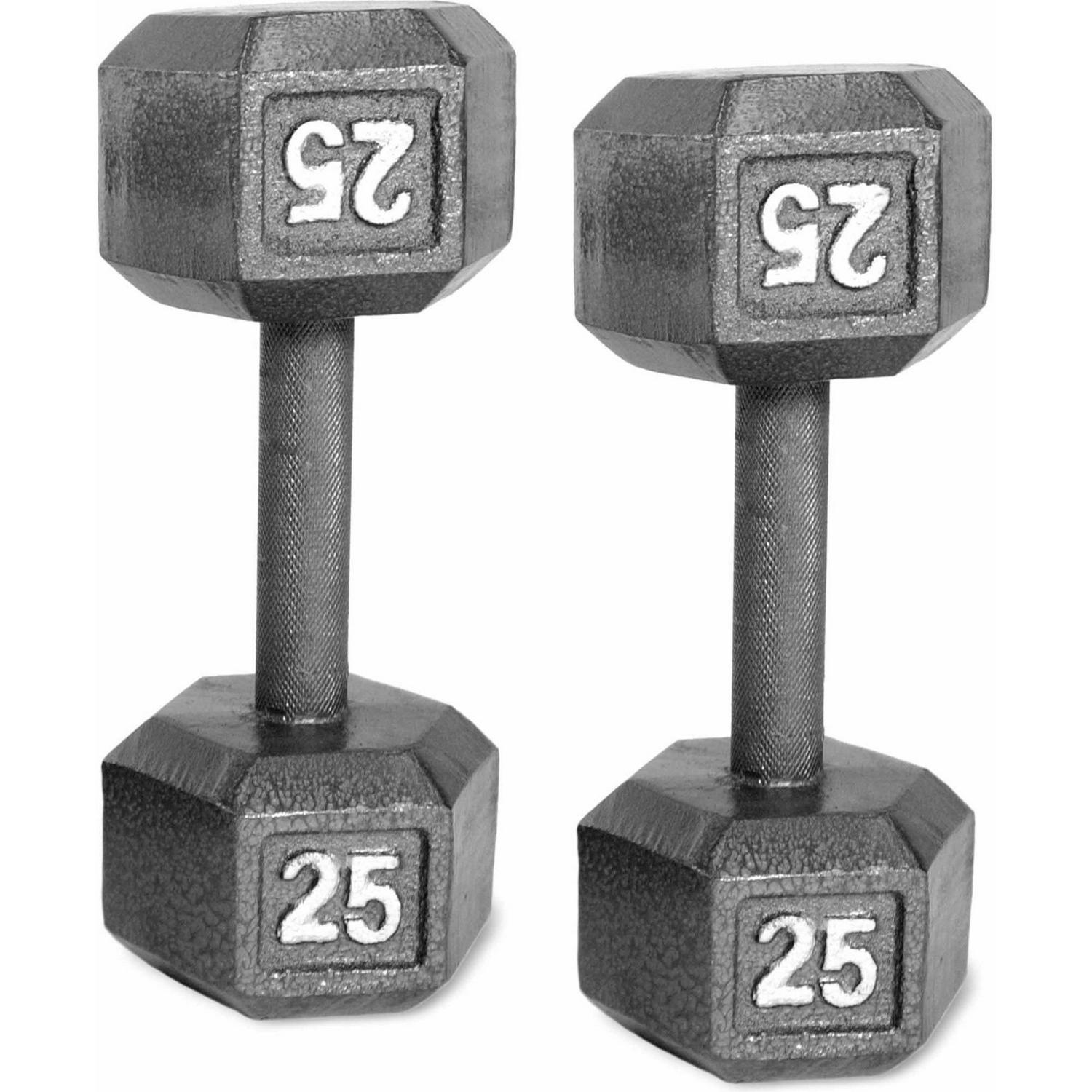Barbell Cast Iron Dumbbell Weights, 15 / 20 / 25 Lb. Pair - Picture 54 of 65