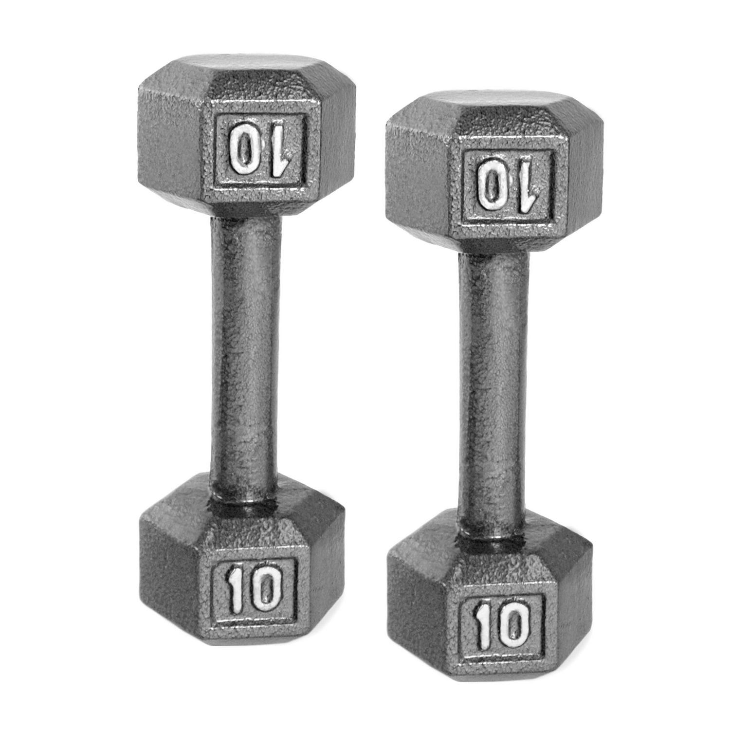 Barbell Cast Iron Dumbbell Weights, 15 / 20 / 25 Lb. Pair - Picture 25 of 65