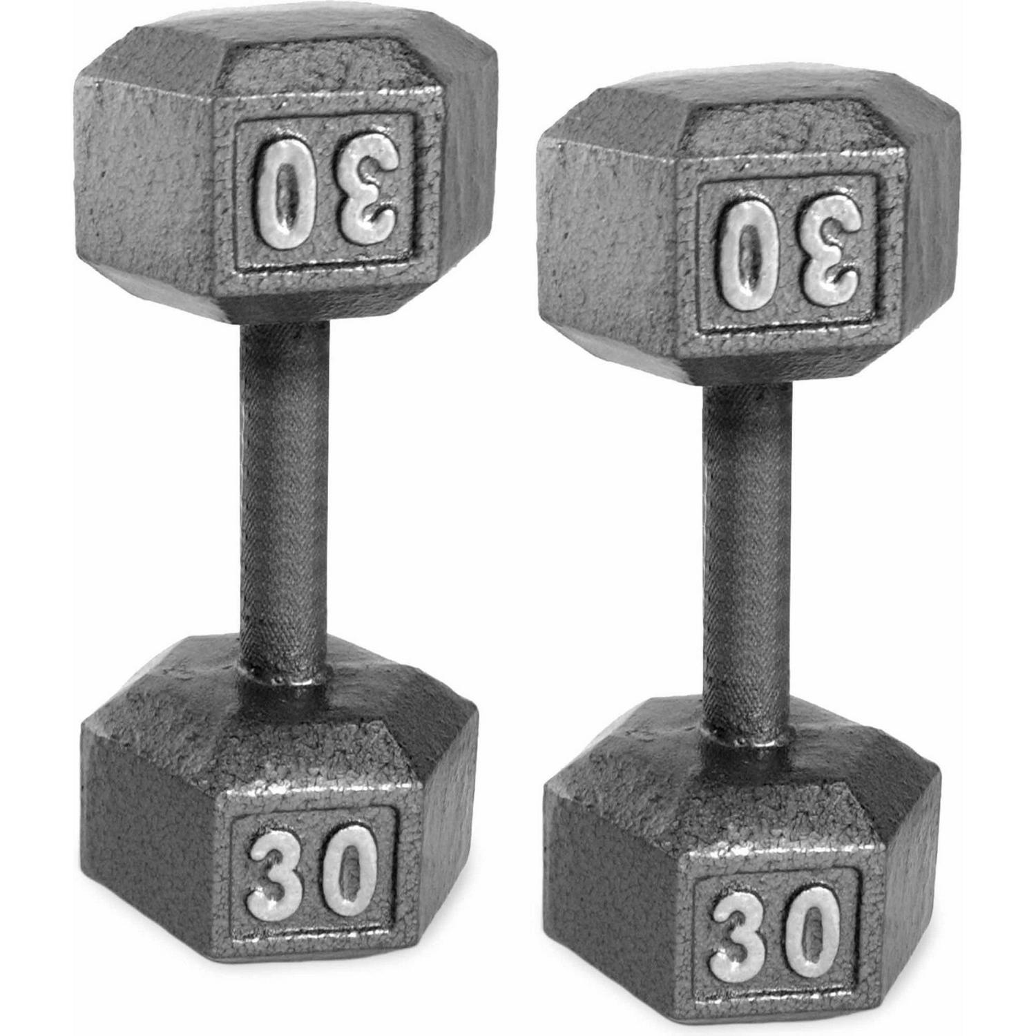 Barbell Cast Iron Dumbbell Weights, 15 / 20 / 25 Lb. Pair - Picture 37 of 65