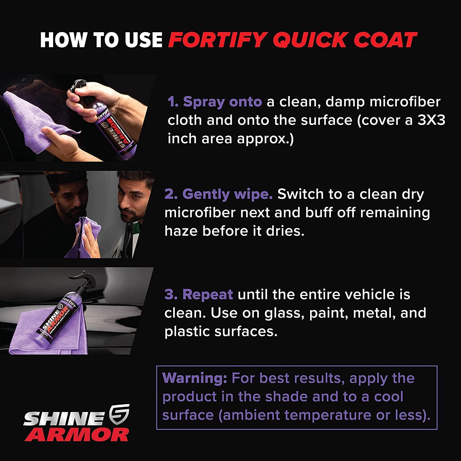 Ceramic Coating Top Coat for Cars Fortify Quick Car Wax Polish Spray Waterless - Picture 18 of 32