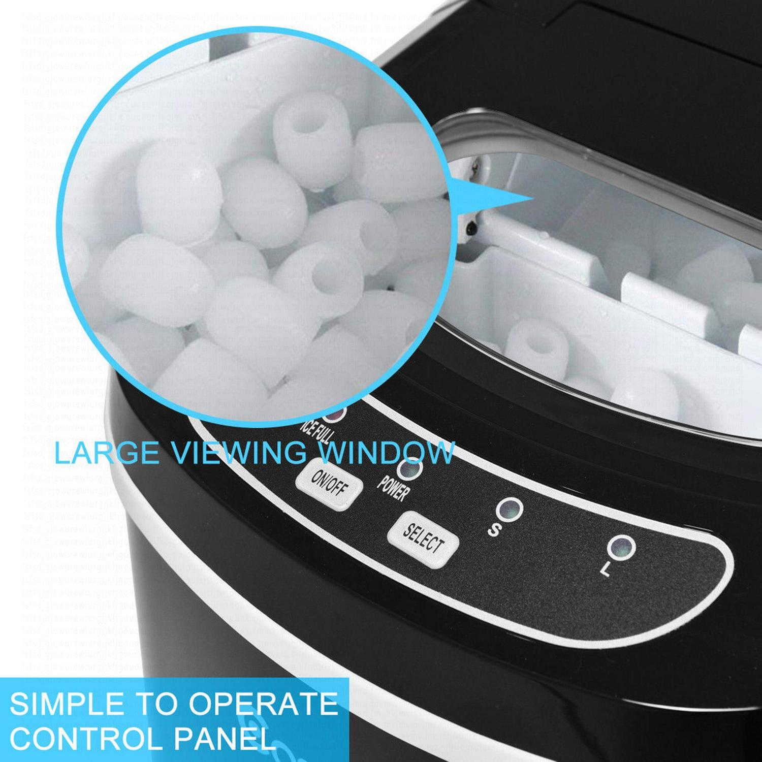 Portable Compact Electric Ice Maker Machine Mini Cube 26lb/Day