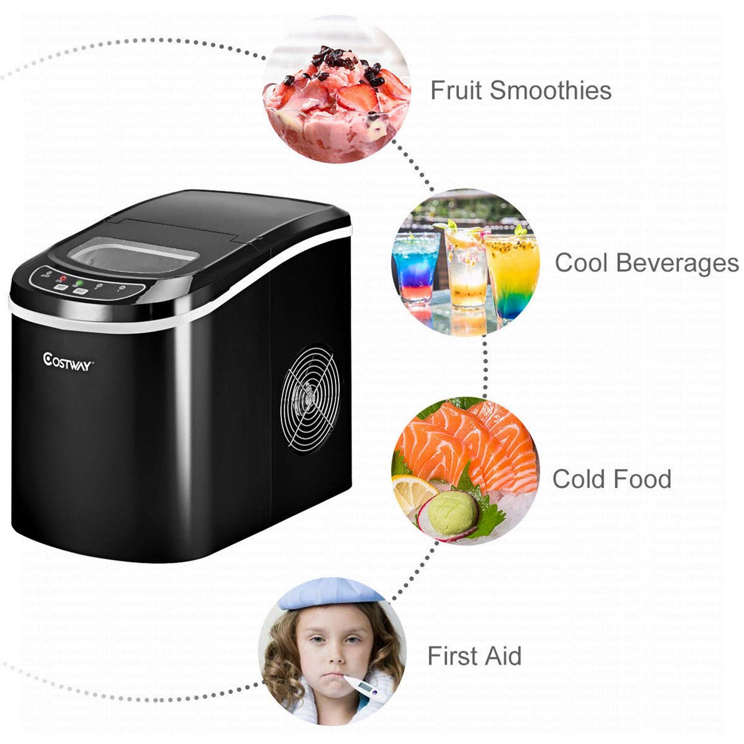 Portable Compact Electric Ice Maker Machine Mini Cube 26lb/Day