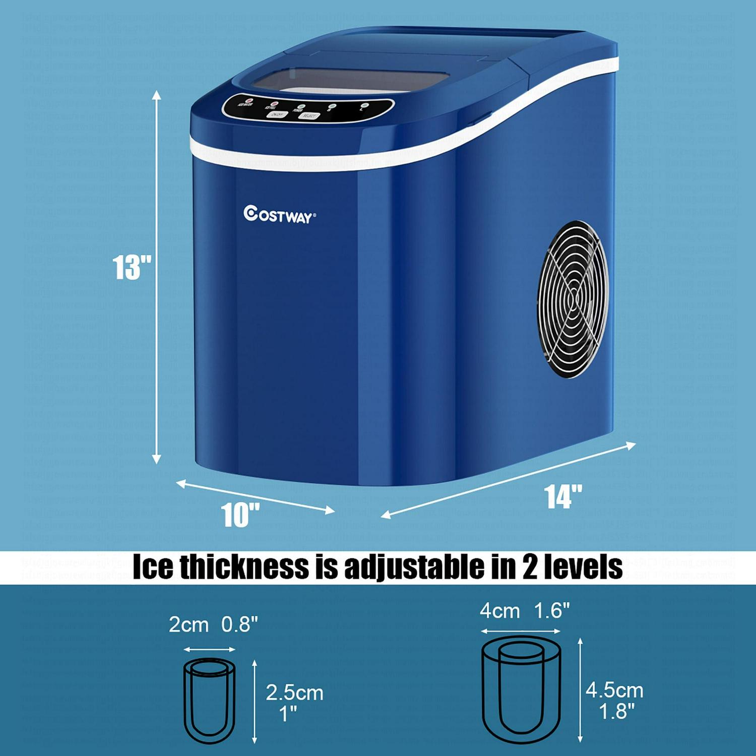 Portable Compact Electric Ice Maker Machine Mini Cube 26lb/Day